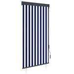 vidaXL Store roulant d'extérieur 100x250 cm Bleu et blanc