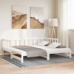 vidaXL Lit de jour et lit gigogne sans matelas 80x200 cm bois massif