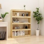 vidaXL Bibliothèque/Séparateur de pièce 100x30x135 5 cm pin massif
