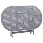 vidaXL Mobilier à dîner de jardin 7 Pièces Bois d'acacia massif Gris