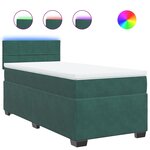 vidaXL Sommier à lattes de lit avec matelas Vert foncé 90x200 cm