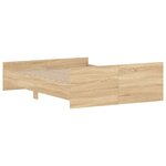 vidaXL Cadre de lit tête de lit et pied de lit chêne sonoma 135x190 cm