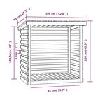 vidaXL Support pour bois de chauffage Blanc 108x73x108 cm Bois de pin