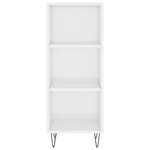 vidaXL Buffet haut Blanc brillant 34 5x34x180 cm Bois d'ingénierie