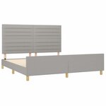 vidaXL Cadre de lit sans matelas gris clair 180x200 cm tissu