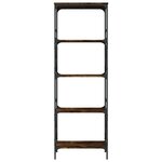 vidaXL Bibliothèque à 5 niveaux chêne fumé 59x35x171 cm