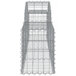 vidaXL Paniers à gabions arqués 9 Pièces 200x30x40/60 cm Fer galvanisé