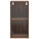 vidaXL Armoire murale avec portes en verre chêne marron 35x37x68 5 cm