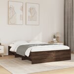 vidaXL Cadre de lit sans matelas chêne marron 140x190 cm