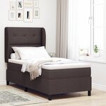 Lit box spring vidaXL avec matelas Marron foncé 80x200 cm en tissu