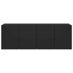 vidaXL Meubles TV muraux 2 Pièces noir 60x30x41 cm