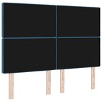 vidaXL Tête de Lit LED Bleu Foncé 72 cm Velours