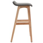 vidaXL Tabourets de bar lot de 2 gris foncé tissu