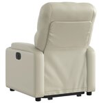 vidaXL Fauteuil inclinable Crème Similicuir