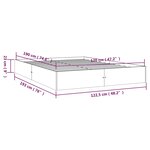 vidaXL Cadre de lit sans matelas bois massif 120x190 cm