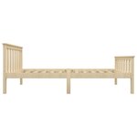 vidaXL Cadre de lit sans matelas naturel bois massif de pin 100x200 cm