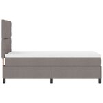 vidaXL Lit à Sommier avec Matelas & LED Taupe 100x200 cm Tissu