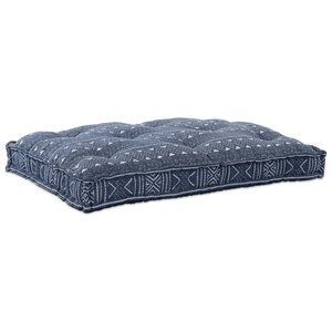 Coussin de palette vidaXL Indigo 120x80x12 cm en tissu