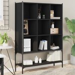 vidaXL Bibliothèque noir 102x30x141 5 cm bois d'ingénierie