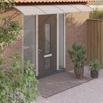 vidaXL Auvent de porte Gris et transparent 350x75 cm Polycarbonate