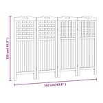 vidaXL Cloison de séparation 4 panneaux 162x2x115 cm Bois d'acacia