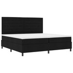 vidaXL Lit à ressorts avec matelas et LED noir 200x200 cm en tissu