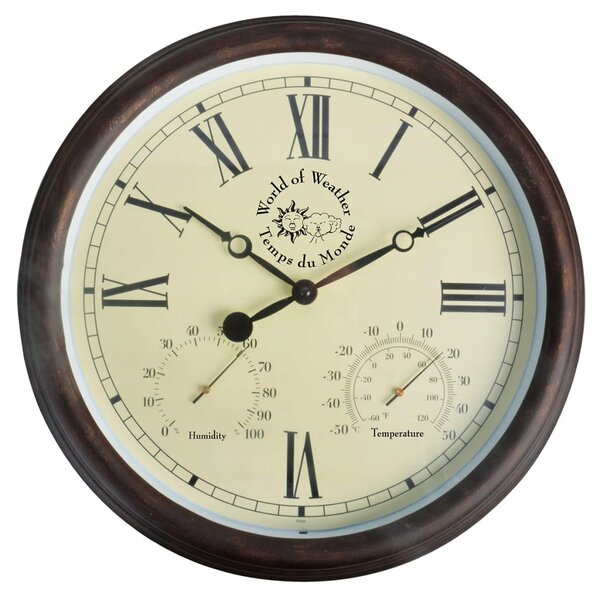 Esschert Design Horloge de station avec thermo-hygromètre 30 5 cm TF009
