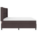 vidaXL Lit box spring avec matelas et LED Marron foncé 200x200 cm Tissu