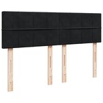vidaXL Sommier à lattes de lit avec matelas Noir 140x200 cm Velours
