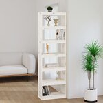 vidaXL Bibliothèque/Séparateur de pièce Blanc 60x30x199 5cm Pin massif