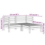 vidaXL Canapé de jardin 2 places repose-pied cire marron bois massif