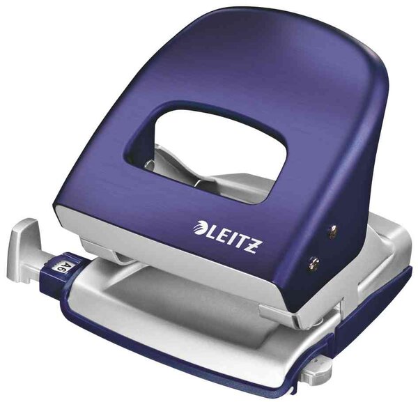 Perforateur STYLE bleu -2 trous en métal - Capacité 30 feuilles - Livré en boite LEITZ