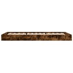 vidaXL Cadre de lit chêne fumé 90x200 cm bois d'ingénierie