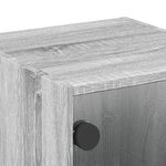 vidaXL Tables de chevet et portes vitrées 2Pièces sonoma gris 35x37x35cm