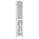 vidaXL Cloison de séparation 5 panneaux blanc bois de paulownia massif