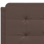 vidaXL Coussin de tête de lit marron 120 cm similicuir