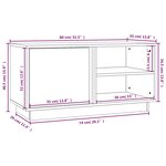 vidaXL Meuble TV 80x35x40 5 cm Bois de pin massif