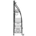 vidaXL Étagère à fleurs Noir 56x30x96 cm Acier