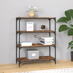 vidaXL Bibliothèque Chêne fumé 80x33x100 cm Bois d'ingénierie