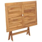 vidaXL Table pliable de jardin 120x70x75 cm Bois de teck solide