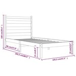 vidaXL Cadre de lit sans matelas blanc bois massif 100x200 cm