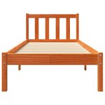 vidaXL Cadre de lit sans matelas cire marron 100x200cm bois pin massif