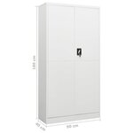 vidaXL Armoire à casiers Blanc 90x40x180 cm Acier