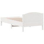 vidaXL Cadre de lit sans matelas blanc 90x190 cm bois de pin massif
