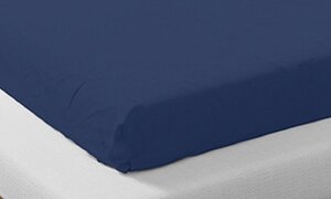 Drap housse en coton bio 140 x 200 cm - Bleu