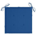 vidaXL Chaises de jardin et coussins lot de 4 Gris Bois acacia massif