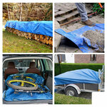 Perel Bâche 4x6 m Bleu et kaki