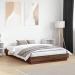 vidaXL Cadre de lit sans matelas chêne marron 120x190 cm