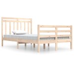 vidaXL Cadre de lit bois massif 120x200 cm