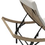 vidaXL Chaises longues lot de 2 avec table beige résine tressée